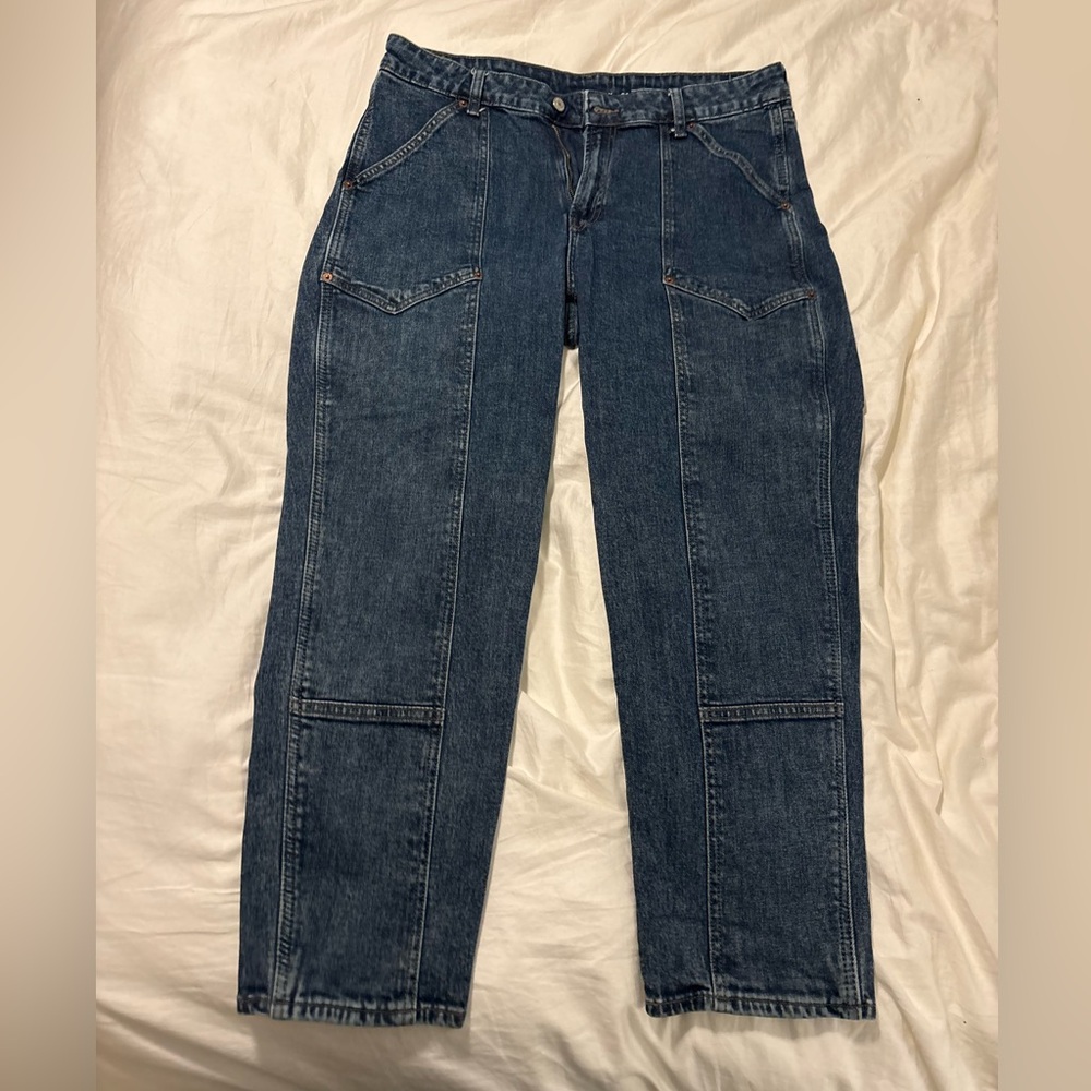 Old Navy Women's Straight Leg Jeans - Dark Blue